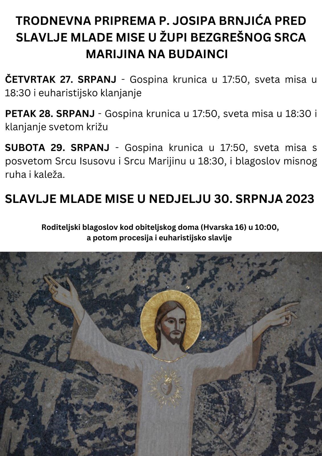 Brnjic trodnevnica i mlada misa